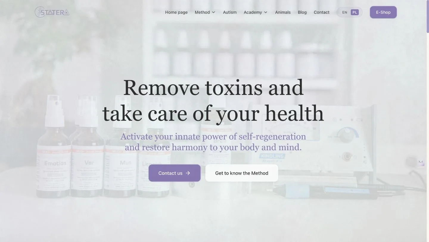 Statera's portal: Remove toxins and take care of your health, remedy sprays and the EAV machine